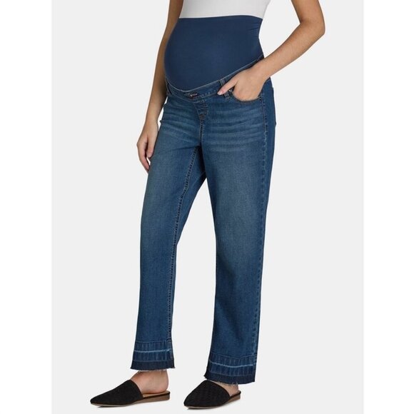 NWT  Time and Tru Maternity SZ XXL (20) Women's Straight Leg Distressed Jeans - Picture 1 of 9